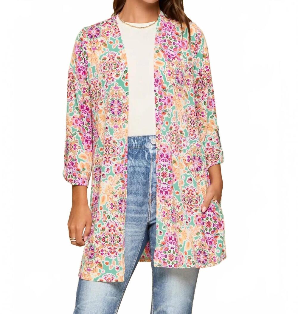 NEW DEAR SCARLETT women's open front cardigan in pink
